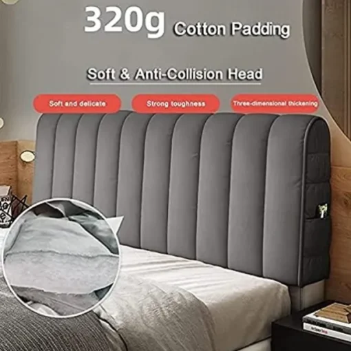 Headboard Covers Slipcover, Stretch Bed Headboard Covers, Small Square Jacquard Dustproof Protector Cover for Upholstered Headboard