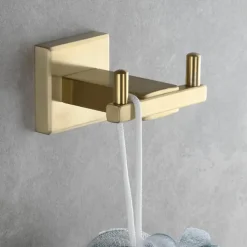 Heavy Duty Double Robe Hook Wall Mount Stainless Steel Hand Towel Hooks for Bathrooms, Mirror Polish