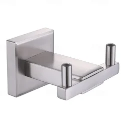 Heavy Duty Double Robe Hook Wall Mount Stainless Steel Hand Towel Hooks for Bathrooms, Mirror Polish