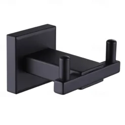 Heavy Duty Double Robe Hook Wall Mount Stainless Steel Hand Towel Hooks for Bathrooms, Mirror Polish