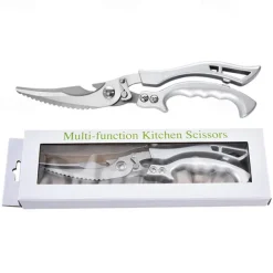 Heavy Duty Stainless Steel Bone-Cut Scissors, Kitchen Shears for Cutting Chicken, Poultry, Meat, Sharp Multipurpose Food Scissors for Home Cooking