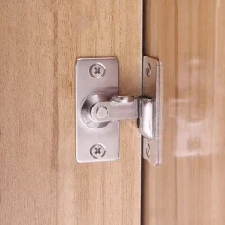 Heavy-Duty 304 Stainless Steel Door Lock Latch, 90 Degree Buckle flip Latch Right Angle Door Latch Lock Lever Latch Heavy Duty Safety Door Lock