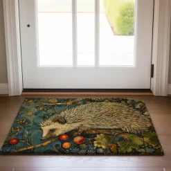 Hedgehog Fruits Doormat Kitchen Mat Floor Mat Non-Slip Area Rug Oil Proof Rug Indoor Outdoor Mat Bedroom Decor Bathroom Mat Entrance Rug