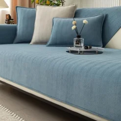 Herringbone Chenille Fabric Waterproof & Antifouling Sofa Covers - Elegant and Durable Design - Protects Against Spills, Stains, and Scratches