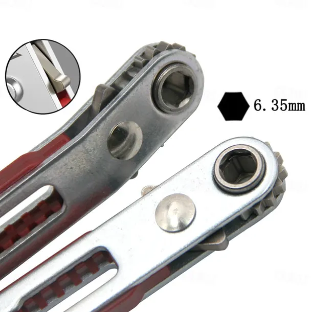 Hexagon Ratchet Spanner 1/4 Inch Mini Ratchet Wrench Screwdriver With Batch Head Set Spanner Screwdriver Hand Repair Tools