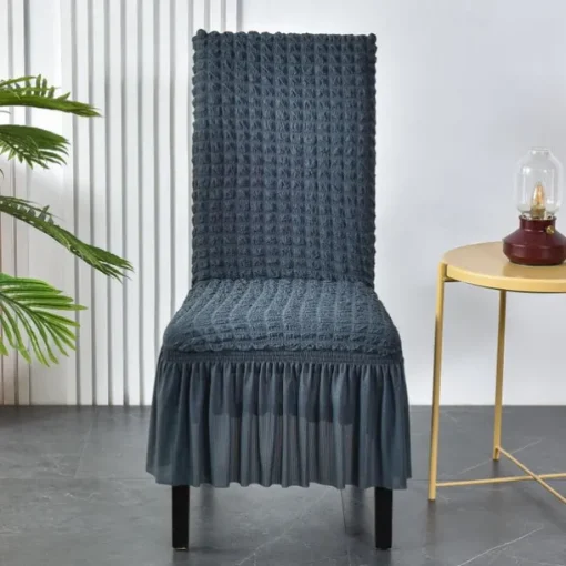 High Back Dining chair Cover For Home Polar Fleece Fabric Chair Cover Stretch Slipcovers Seat Chair Covers