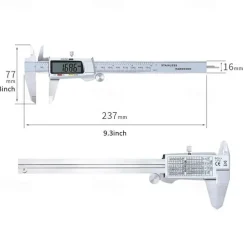 High Precision Digital Display Caliper 0-150 Mm Measuring Tools Metal Stainless Steel Vernier Caliper
