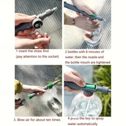 High Pressure Manual Sprayer Pump - Metal & Plastic, No Electricity Needed, Adjustable Nozzle for Mosquito Control, Gardening & Pest Management, Durable & Easy to Use