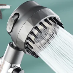 High Pressure 3-Mode Message Shower Head With Stop Button Handheld Water Saving Spray Nozzle Bathroom Accessories
