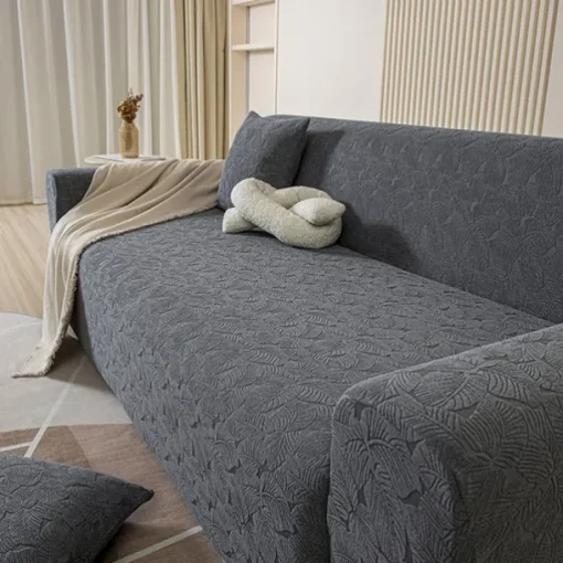 High Quality Small Leaf Sofa Cover Soft and Durable Fabric with Elegant Leaf Pattern Perfect for Living Room Decor Comfortable and Protective Slipcover Easy to Install and Machine Washable