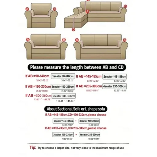 High Quality Small Leaf Sofa Cover Soft and Durable Fabric with Elegant Leaf Pattern Perfect for Living Room Decor Comfortable and Protective Slipcover Easy to Install and Machine Washable