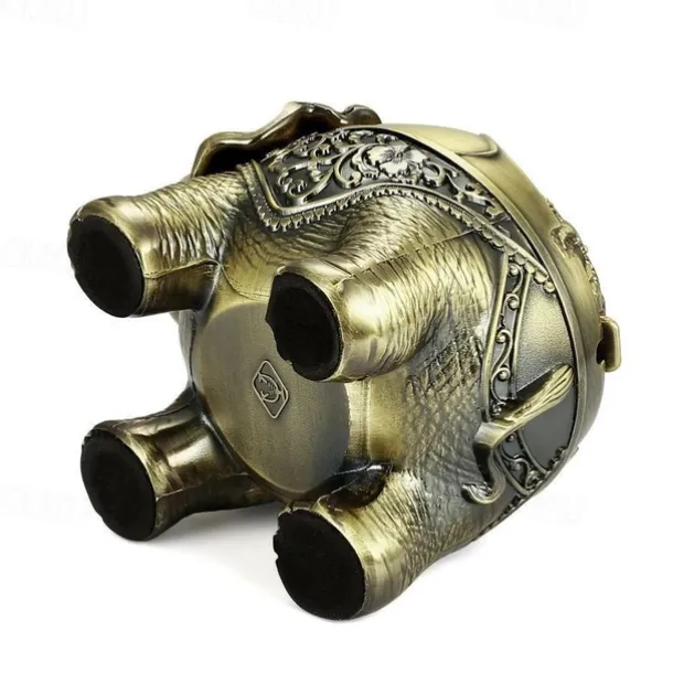 High-End Retro Metal Elephant Ashtray Personality Creative Trend Decoration Home Living Room Ashtray Office Decoration