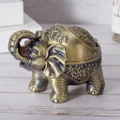 High-End Retro Metal Elephant Ashtray Personality Creative Trend Decoration Home Living Room Ashtray Office Decoration