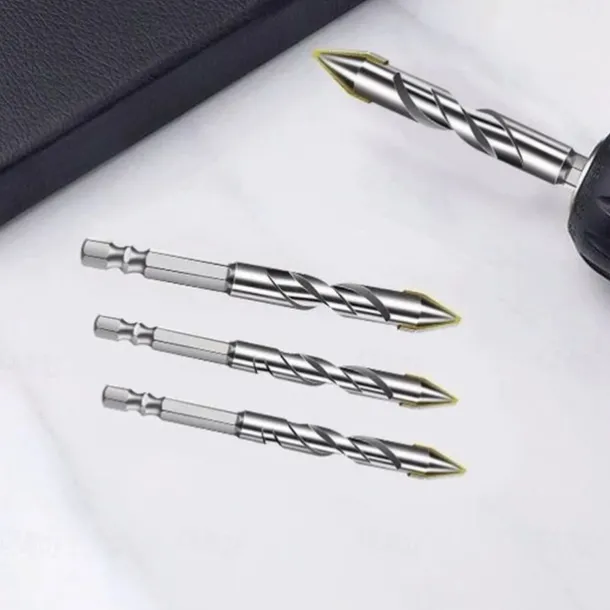 High-Strength Eccentric Twist Drill Bit Set - High-Speed Steel for Wood, Plastic, and Metal - Versatile and Durable Threading Tool - 6mm, 8mm, 10mm, 12mm Sizes Available