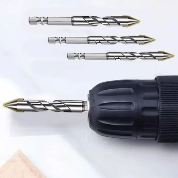 High-Strength Eccentric Twist Drill Bit Set - High-Speed Steel for Wood, Plastic, and Metal - Versatile and Durable Threading Tool - 6mm, 8mm, 10mm, 12mm Sizes Available
