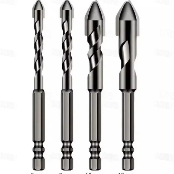 High-Strength Eccentric Twist Drill Bit Set - High-Speed Steel for Wood, Plastic, and Metal - Versatile and Durable Threading Tool - 6mm, 8mm, 10mm, 12mm Sizes Available