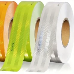 High-Visibility DOT-C2 Reflective Tape - 1pc Heavy-Duty Waterproof Safety Warning Sticker for Night Visibility and Hazard Caution Ideal for Trailers, Trucks, Bicycles, Outdoor Use