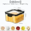 Home Kitchen Moisture-Proof Sealed Jar Grains Household Kitchen Storage Box Food-Grade Transparent Plastic Storage Jar 1PCS