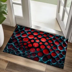 Honeycomb Vortex Doormat Floor Mats Washable Rugs Kitchen Mat Non-Slip Oil Proof Rug Indoor Outdoor Mat Bedroom Decor Bathroom Mat Entrance Rug