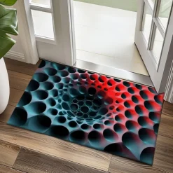 Honeycomb Vortex Doormat Floor Mats Washable Rugs Kitchen Mat Non-Slip Oil Proof Rug Indoor Outdoor Mat Bedroom Decor Bathroom Mat Entrance Rug