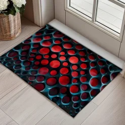 Honeycomb Vortex Doormat Floor Mats Washable Rugs Kitchen Mat Non-Slip Oil Proof Rug Indoor Outdoor Mat Bedroom Decor Bathroom Mat Entrance Rug