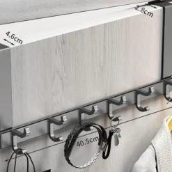 hook behind the door punch-free wall hanger gun ash door hanger wall hanger strong non-marking clothes hat hook