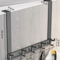 hook behind the door punch-free wall hanger gun ash door hanger wall hanger strong non-marking clothes hat hook