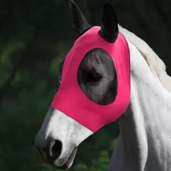 Horse Fly Masks with Ears Head Fly Masks for Horses Smooth Elastic UV Protection Cover from Summer Insect Pests 1PCS