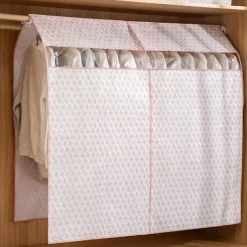 Houndstooth Pattern Clothes Dust Cover, Extra Large Hanging Garment Bags for Closet Storage Bottom Enclosed Garment Rack Cover Sealed Wardrobe Clothes Protector for Coats, Suits, Dresses