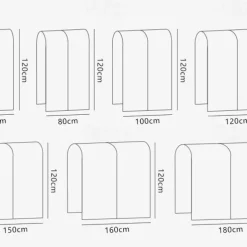 Houndstooth Pattern Clothes Dust Cover, Extra Large Hanging Garment Bags for Closet Storage Bottom Enclosed Garment Rack Cover Sealed Wardrobe Clothes Protector for Coats, Suits, Dresses