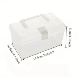 Household Clear Storage Box Desktop Plastic Organizer Box Hand Storage Box Small Box Organizer Box Medicine Box Storage Box Multifunctional Clear Plastic Storage Box for Desktop Car and Toy Organiza