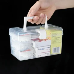 Household Clear Storage Box Desktop Plastic Organizer Box Hand Storage Box Small Box Organizer Box Medicine Box Storage Box Multifunctional Clear Plastic Storage Box for Desktop Car and Toy Organiza