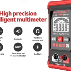 HT123 Smart Digital Multimeter AC/DC Voltage Resistance Continuity Measurement Tester Electrical NCV Multimeter with Backlight