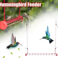 Hummingbird Feeder with Hole Garden Birds Feeding Pipe Transparent Tube 60cm