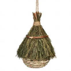 Hummingbird House for Outside,Hand Woven Straw Bird Nest | Small able Natural Grass Birdhouse Birds Roosting Pocket, for Garden Window Patio Home Decoration