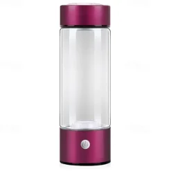 Hydrogen Water Bottle 3 Mins Hydrogen Water Bottle Generator Portable SPE PEM Technology Water Ionizer Gift for Love Suitable for Travel Exercise Home Black Lid