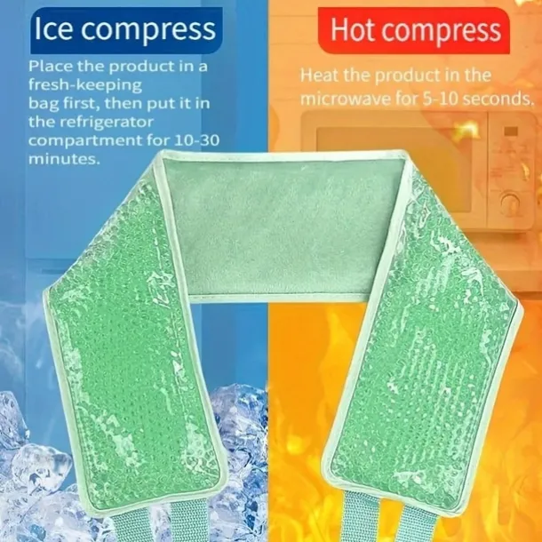 Ice Pack for Neck Pain Relief, Summer Cooling, Neck Ice Pack Wrap for Cervical Pain Relief, Office Pressure, Sports Injuries, Swelling