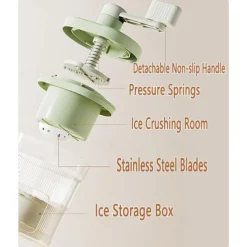 Ice Shaver and Snow Cone Machine - Premium Portable Ice Crusher and Shaved Ice Machine with Free Ice Cube Trays - BPA Free