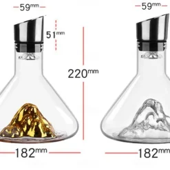 Iceberg Waterfall Quick Red Wine Decanter Hip Jug European Creative Crystal Glass Filter Wine Dispenser