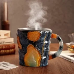 Imitation Mineral Crystal Coffee Mugs 2025 Colorful Resin Crystal - Elegant Christmas Gift for Home & Office, Ideal for Christmas