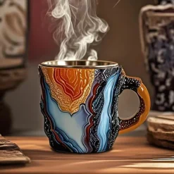 Imitation Mineral Crystal Coffee Mugs 2025 Colorful Resin Crystal - Elegant Christmas Gift for Home & Office, Ideal for Christmas