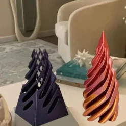 Impossible Pyramid Passthrough Sculpture, Pass Through Pyramid Fidget Toy, 3D Printed Spiral Cone Toy, Mini Vortex Thread Illusion, Pyramid Passthrough Sculpture, Desktop Deco Souvenir Gift