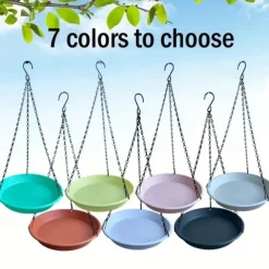 2-In-1 Bird Feeder Tray With 7 Colors Outdoor Bird Feeder Suitable For Garden Wildlife Bird Bath Drinking Water And Home Feeding