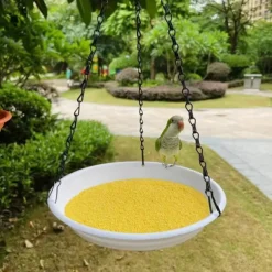 2-In-1 Bird Feeder Tray With 7 Colors Outdoor Bird Feeder Suitable For Garden Wildlife Bird Bath Drinking Water And Home Feeding