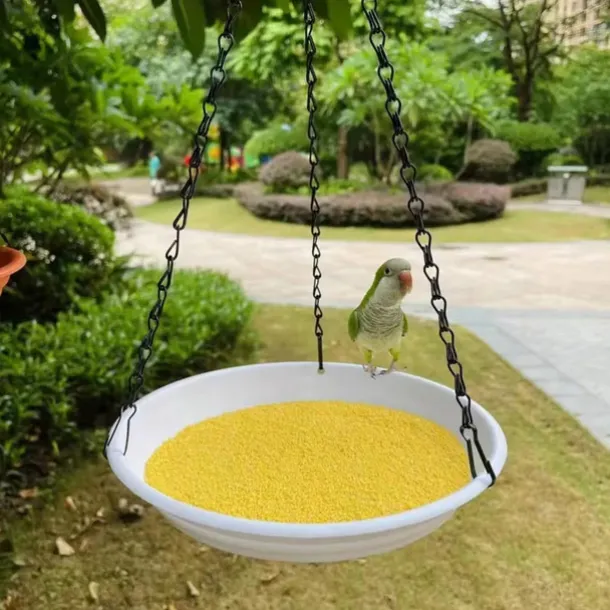 2-In-1 Bird Feeder Tray With 7 Colors Outdoor Bird Feeder Suitable For Garden Wildlife Bird Bath Drinking Water And Home Feeding