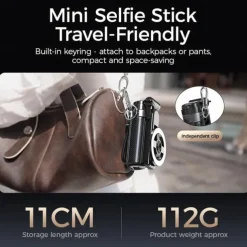 4-in-1 Multifunctional Magnetic Selfie Stick, 360 Rotation Phone Tripod with Wireless Remote for iPhone & Android, Phone Stand for Video Recording & Vlogging - Portable Travel