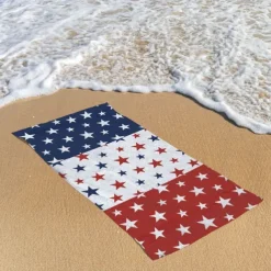 Independence Day Flag Beach Towel 100% Micro Fiber Oversized Soft and Quick-drying Bathroom Towel Super Absorbent Towel Lightweight Travel Towel Suitable for Outdoor Hiking Backpacking