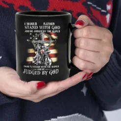 Independence Day Mug - Patriotic 4th of July Coffee Cup American Red White Blue USA Flag Design Perfect for Celebrating American