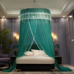 Indoor Princess Top Mosquito Net Bed Canopies Bed Curtains, Universal Size, Easy to Install, Suitable for Children Students Couples