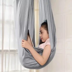 Indoor Therapy Swing for Kids Child and Teens Adjustable Aerial Flying Yoga Hammock Has A Calming Effect On Children Needs